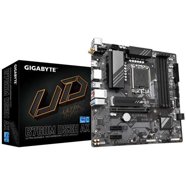 Mainboard Gigabyte B760M DS3H AX (rev. 1.x) | Intel B760, Socket 1700, Micro ATX, 4 khe DDR5